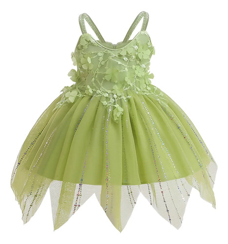 Disfraz De Campanilla De Halloween Para Niñas, Dulce Y