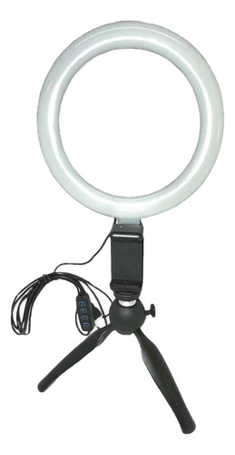 Ring Light Led Mesa Iluminador Médio Tripé 8 Polegada 20cm