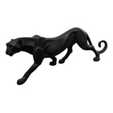 Pantera Negra Estatua Decoraçao Casa Leopardo Escultura