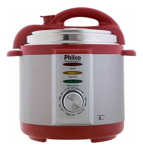 Panela De Pressão  Philco 4l Vermelha