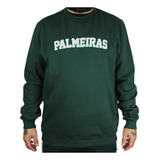 Blusa Moletom Careca Palmeiras Bordado 3d Chenile Verde