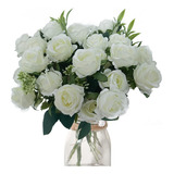 3 Ramos Flores Rose Artificiales Rama Decorativa Boda Fiesta