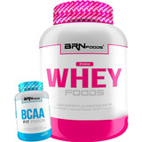 Combo Pink Whey Protein Feminino Concentrado 2kg + Bcaa 100g