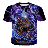 Camiseta Estampado Digital Creativo Color Dorado Saint Seiya