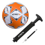 Kit Bola League Costurada 68cm Bomba Manual Ar Atrio Es395 Cor Branco