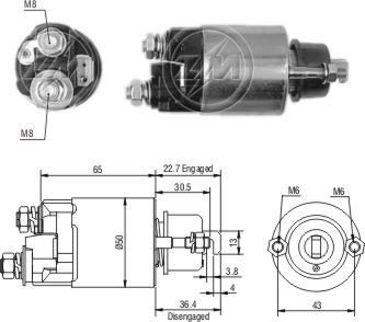 Solenoide O Automatico Kubota Tractor 12v Zm 706