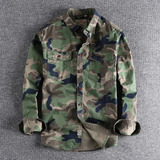 Camisa Militar De Manga Larga Para Hombre Con Soldados Tácti
