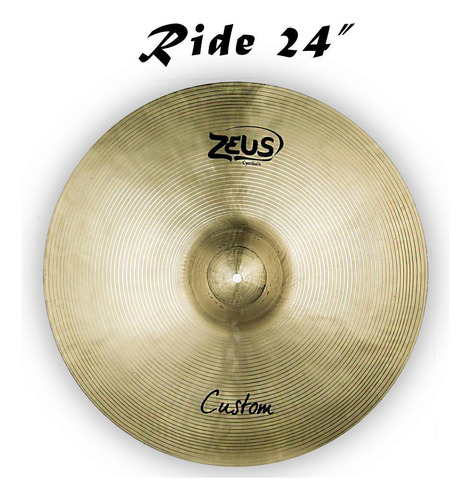 Prato Bateria Zeus Custom Ride 24 Polegadas Bronze B20 Zcr24