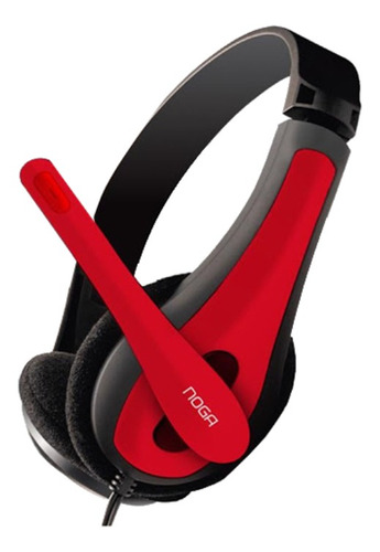 Auriculares Noga Voice Con Micrófono Rojos