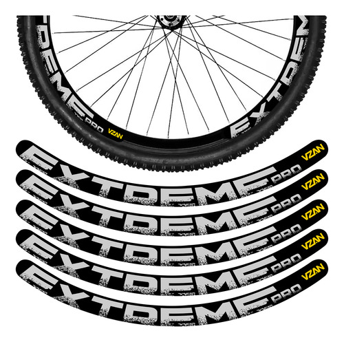 Kit 12 Adesivos Roda Bike Extreme Pro Freio Disco Aro 26 29