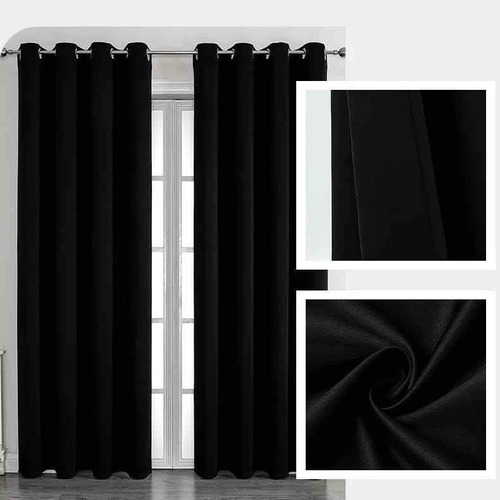 Cortina De Lujo Blackout 100% Anti Luz, 2 Panel 140x220 C/u