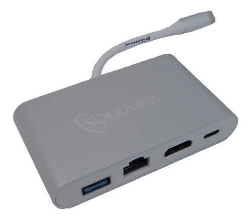 Adaptador 4 En 1 Tipo C A Hdmi, Usb 3.0, Lan, Usb Tipo C