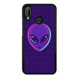 Funda Protector Para Huawei Alíen Marciano Azul Morado