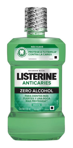 Enjuague Bucal Listerine Anticaries Zero Alcohol X 500 Ml