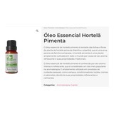 Óleo Essencial De Hortelã Pimenta 10ml (100% Puro) Dermare