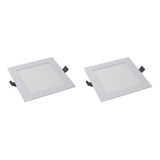 Panel Led P/embutir 12w Ledvance Cálida Cuadrado Pack X 2