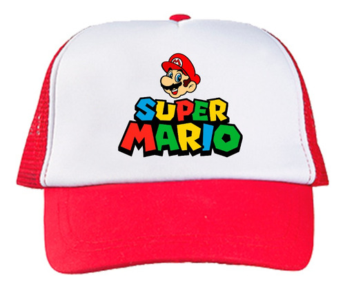 Jockey Gorro Malla Niños Con Diseño De Super Mario