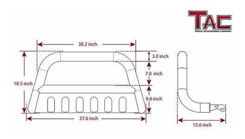 Tac Bull Bar Para Honda Ridgeline Pickup Truck Pilot Suv Foto 2