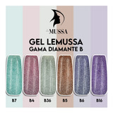 Esmalte Marca Mussa Diamante Gama 6 Pzas Para Uñas Manicure