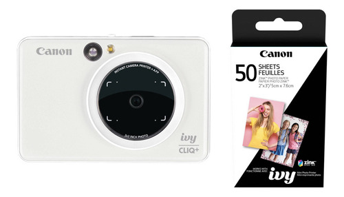 Canon Ivy Cliq+ Instant Camera Printer With 50 Sheets Of Pap
