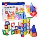 Set De Construcción 123 Piezas Magnéticas Blocks Imán  