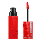 Labial Líquido Maybelline Superstay Vinyl Ink 4.2 Ml Acabado Vinilo Color Red Hot 25