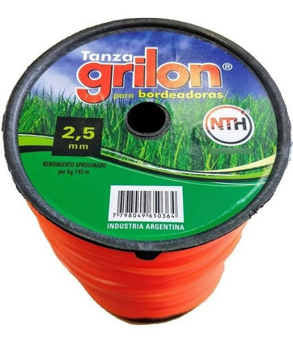 Tanza Grilon 2,5mm Cuadrada Desmalezadora Motoguadaña X 1kg