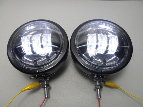 Faros Auxiliares Negro  Harley Chooper 4.5 ''  Metal 2pz