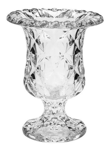 Vaso Diamond Em Vidro Transparente - Lyor