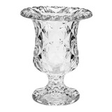 Vaso Decorativo Diamond Em Vidro Transparente - Lyor