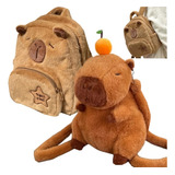 Mochila Infantil Con Bonita Forma De Capibara De Felpa, 2 Un