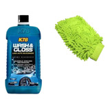 Kit Shampoo Siliconado Lava Auto K78 + Guante Microfibra