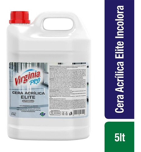 Cera Acrílica Elite Virginia 5 Lts | Comaac Spa