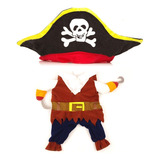 Conjunto De Ropa De Capitán Pirata Para Mascotas.xl