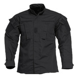 Chaquetilla Táctico Corte Acu Negro Ripstop Algodón/poliéste