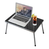 Mesa Plana Suporte Notebook Com Pes Dobravel Estudos Preto