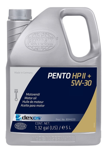 Aceite Motor Pentosin 5w30 Dexos 2, 100% Sintetico, 5 Lts