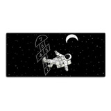 Mouse Pad Grande 90x40 Couro Desk Pad Astronauta Astrologia