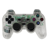 Control Generico Dualshock Para Ps2 Analogo Play Station 2 Color Transparente