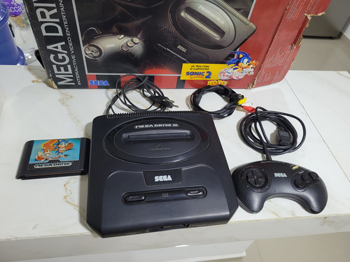 Sega Mega Drive 3 Completo Com Caixa Leia.