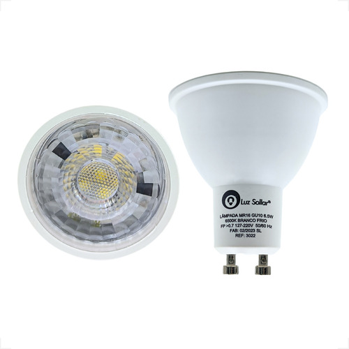 Lâmpada Led 6.5w Mr16 Dicroica Gu10 Branco Frio 6500k Quente