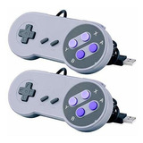 Controlador Usb De 2 Paquetes Para Super Nintendo Nes Snes C