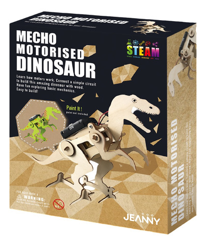 Dinosaurio Motorizado Mecano De Madera (armable)