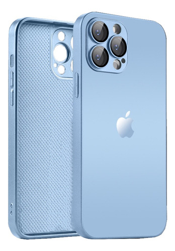 Case De Vidro Branca Para iPhone 14 Pro Vidro Temperado