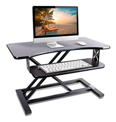 Mesa De Trabajo - Pyle Ergonomic Standing Desk & Pc Monitor 