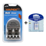 Cargador Vapex Vte-200 + 2 X Pilas Motoma Aaa 1000mah Combo