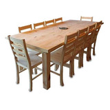 Mesa Comedor 140+ 6 Sillas Madera Pino Reforzadas