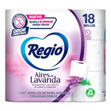 Papel Higiénico Regio Aires De Lavanda 18 Rollos