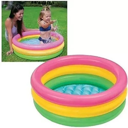 Piscina Inflable Para Bebes 3 Anillos 60cm Verano 