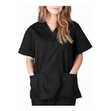 Polera Mujer Comfort -negro- Uniformes Clínicos